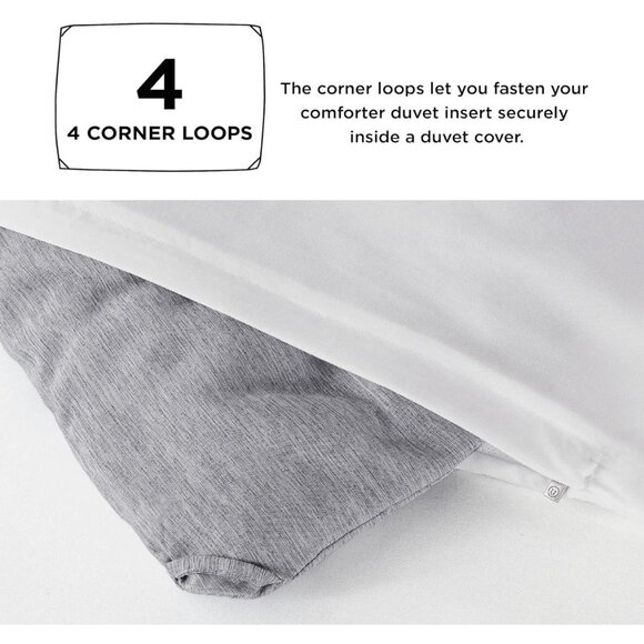 Bedsure Essentials Gray 1-Comforter & 2-Pillowshams Set Full Size 3pcs - Picture 3 of 11